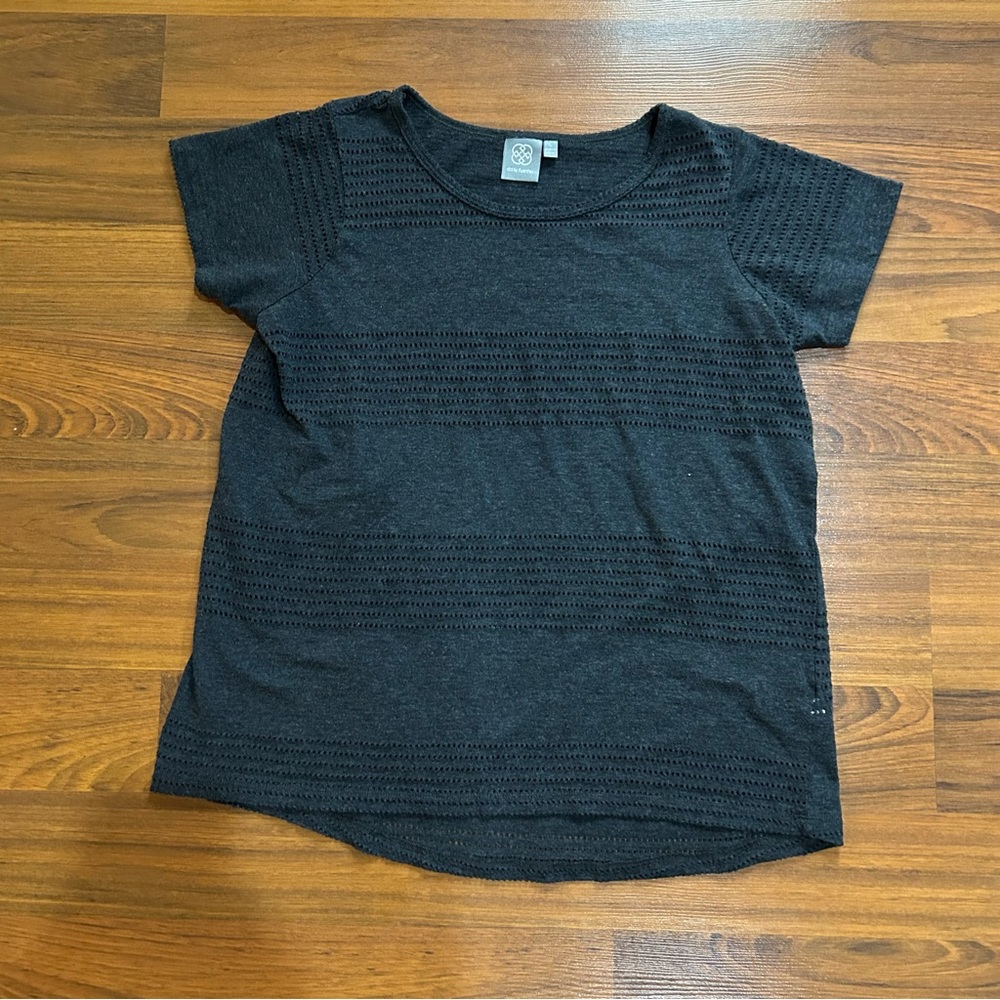 NWOT Daisy Fuentes Sexy See Through Laser Cut Tee